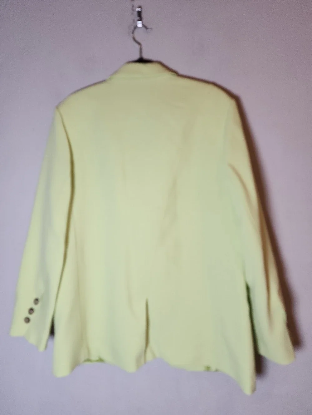 Zara Lime Green Single Button Blazer Jacket Size XL Blogger Fav Lyocell Blend - Picture 8 of 16